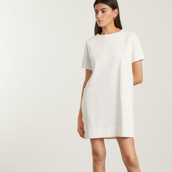 NWT Everlane Mariner T-Shirt Dress, 100% Organic Cotton, White, M - Picture 1 of 16
